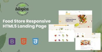 Bilogica - Food Store Responsive HTML5 Landing Page