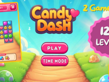 Candy Dash 120 LEVELS (Two Game Mode) - HTML5