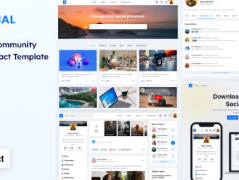 Social - Network & Community React Template