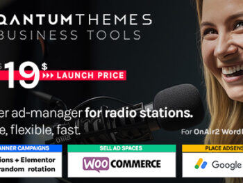 Business Tools Ad Manager for OnAir2 WordPress Theme – Monetize Your Radio Station with Ease