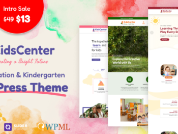 KidsCenter - Kindergarten and Kid Care Education WordPress Theme