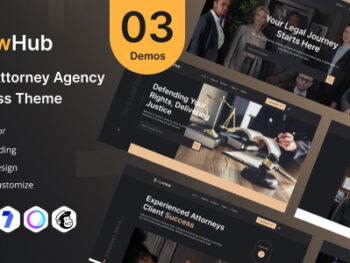 LawHub – Lawyer Attorney Agency WordPress Theme