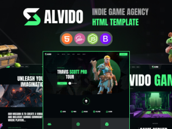 Alvido - Indie Game Agency HTML Template