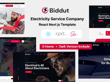 Biddut - Electricity Services React Next js Template