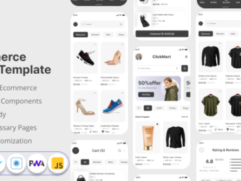 ClickMart - eCommerce App Template (Tailwind CSS + PWA)