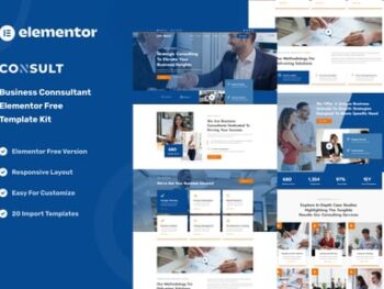 Consult - Business Consulting & Strategy Elementor Template Kit