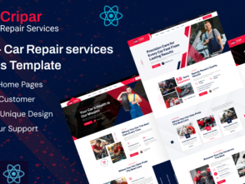 Cripar – Car Repair Services ReactJs Template