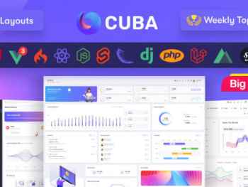 Cuba- HTML, React, Angular, Vue 3, Nuxt, Next Js, Node , Asp.Net, Laravel Admin Dashboard Template