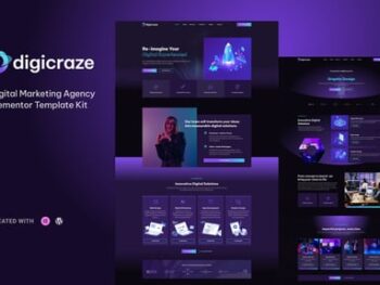 Digicraze - Digital Marketing Agency Elementor Pro Template Kit