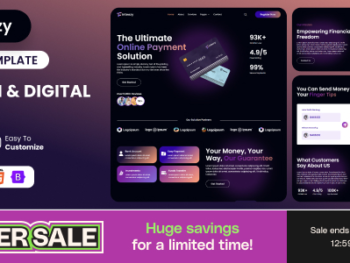 Finteezy - Fintech Startup & Digital Wallet HTML5 Website