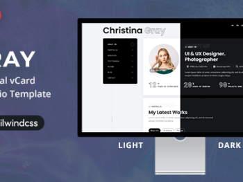 Gray - Tailwind Personal vCard/Portfolio Template