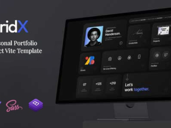 GridX – Personal Portfolio React Vite Template