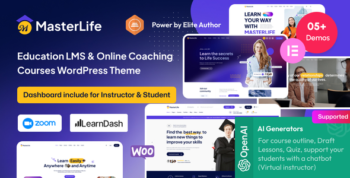 MasterLife - Education LMS & Online Coaching Courses WordPress Theme