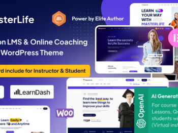 MasterLife - Education LMS & Online Coaching Courses WordPress Theme