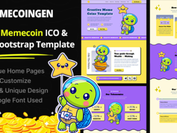 Memecoin Gen - Meme coin ICO & Crypto Bootstrap Template