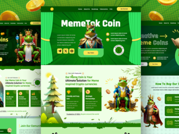 Memecoin Tok - Meme coin ICO & Crypto Meme Bootstrap Template