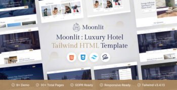 Moonlit - HTML Tailwind CSS Hotel Template