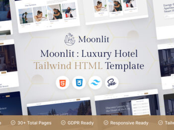 Moonlit - HTML Tailwind CSS Hotel Template