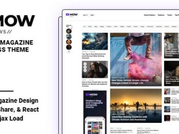 Mow - Blog & Magazine WordPress Theme