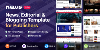 News5 - News & Magazine HTML5 Template