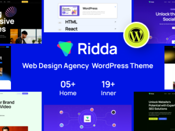 Ridda - Web Design Agency WordPress Theme