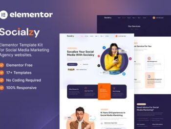 Socialzy – Social Media Marketing Agency Elementor Template Kit