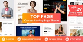 Top Page — Online Course Landing Page WordPress Theme