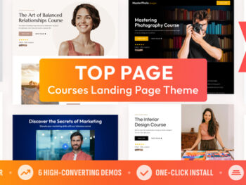 Top Page — Online Course Landing Page WordPress Theme