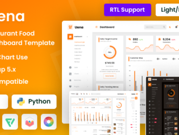 Uena - Flask Restaurant Food Admin Dashboard Template