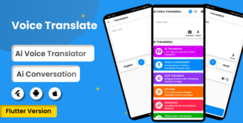 AI Voice Translator Flutter AndroidiOS Full Application Premium Plan