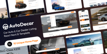 AutoDeal - Car Dealer, Rental & Listing React NextJS Template