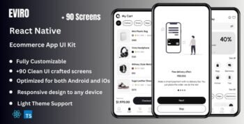 Eviro - Ecommerce React Native CLI App Ui Kit