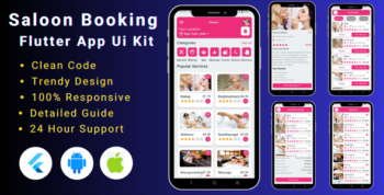 Saloon Booking Flutter App UI Kit Template Beauty Salon Flutter Hair Salon App Salon Booking