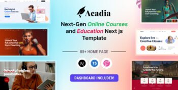 Acadia - University & Online Course  React Next js Template