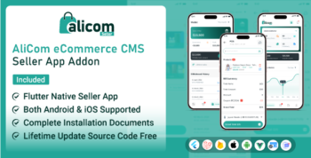 Alicom eCommerce - Seller or admin App Addon