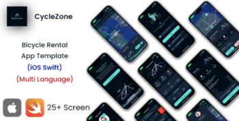 Bicycle Rental App Template in iOS Swift | CycleZone | Multi Language