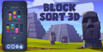 Block Sort 3D - HTML5 Game, Construct 3