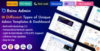 Bsinx - Ultimate Bootstrap Admin Dashboard Template