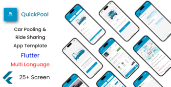 Car Pooling App | Bike Pooling App | Ride Sharing App | Car Sharing App | Flutter | QuickPool
