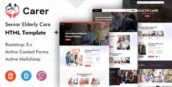 Carer - Senior Elderly Care HTML Template