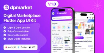 Dpmarket - Digital Marketplace Multi-Vendor Flutter App UI Kit | Android | iOS Mobile App