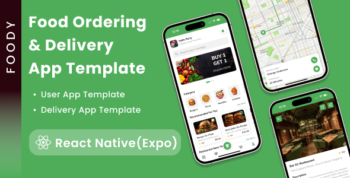 Food Ordering App Template in React Native | Food Delivery App | User App & Delivery App | Foody