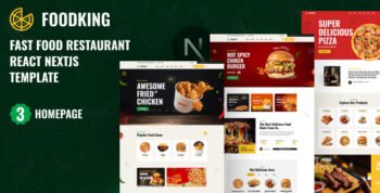 Foodking - Fast Food Restaurant React NextJS Template