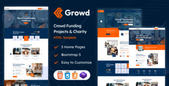 GROWD || Crowdfunding & Charity HTML Template