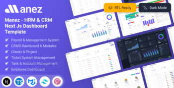 HRM & CRM Next js Dashboard Template | Manez