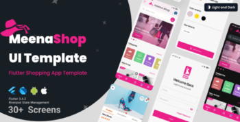 Meena Shop App UI – Modern & Stylish Fashion and Shopping App Template