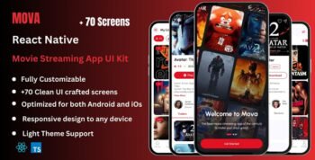 Mova - Movie Streaming React Native Expo App Ui Kit