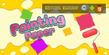 Painting Paper Game - Arcade and Puzzle Game - HTML5 | Android | Construct 3