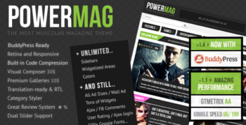 PowerMag: Bold Magazine and Reviews WordPress Theme