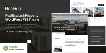 RealAcre – Real Estate & Property Full Site Editing WordPress Theme